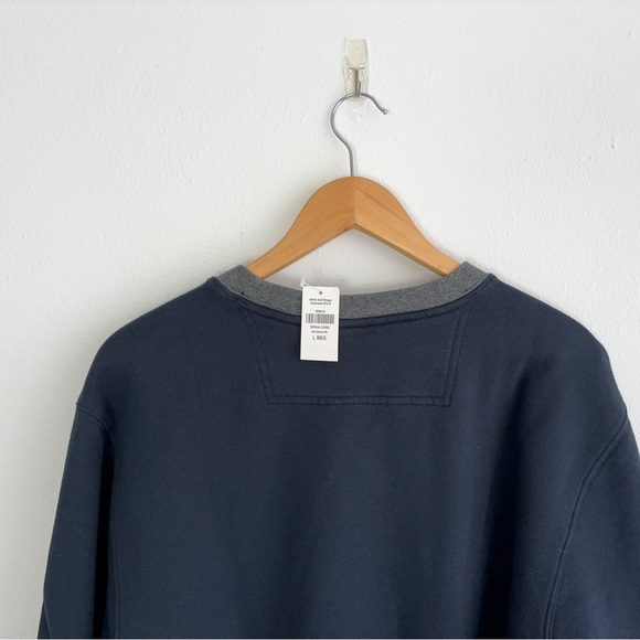 NWT Men’s LL Bean Athletic Crewneck Sweatshirt SZ Large Navy blue - Picture 3 of 14